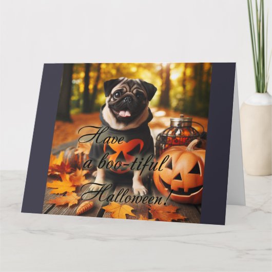 Ein Mops-Hund Karte (Vorderseite)