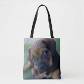 Ein Mops-Kreuz-Beagle-Welpe (Puggle) Tasche (Vorderseite)