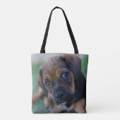 Ein Mops-Kreuz-Beagle-Welpe (Puggle) Tasche (Rückseite)