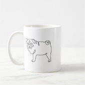 Ein Mops mit einer Linie Tattoo _1 Kaffeetasse (Links)