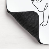 Ein Mops mit einer Linie Tattoo _1 Mousepad (Ecke)