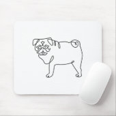 Ein Mops mit einer Linie Tattoo _1 Mousepad (Mit Mouse)