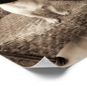 Ein Mops mit Kopf, der zur Seite getippt wurde Poster (Ecke)