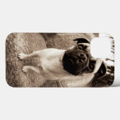 Ein Mops mit seinem Kopf betitelt zur Seite Case-Mate iPhone Hülle (Rückseite (Horizontal))