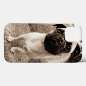 Ein Mops mit seinem Kopf betitelt zur Seite Case-Mate iPhone Hülle (Rückseite (Horizontal))
