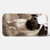 Ein Mops mit seinem Kopf betitelt zur Seite Case-Mate iPhone Hülle (Rückseite (Horizontal))