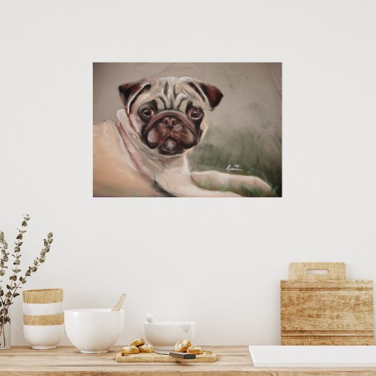 Ein Mops Poster (Küche)