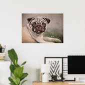 Ein Mops Poster (Heimbüro)