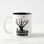 Ein Mord laufend Zweifarbige Tasse (Links)