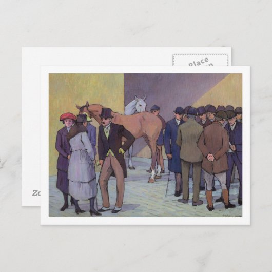 Ein Morgen am Tattersall (Öl auf der Leinwand) Postkarte (Vorne/Hinten)