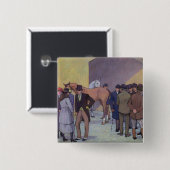 Ein Morgen bei Tattersalls (Öl auf Leinwand) Button (Vorne & Hinten)