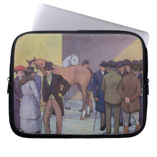 Ein Morgen bei Tattersalls (Öl auf Leinwand) Laptopschutzhülle