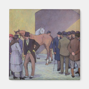 Ein Morgen bei Tattersalls (Öl auf Leinwand) Magnet