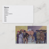 Ein Morgen bei Tattersalls (Öl auf Leinwand) Visitenkarte (Vorne/Hinten)