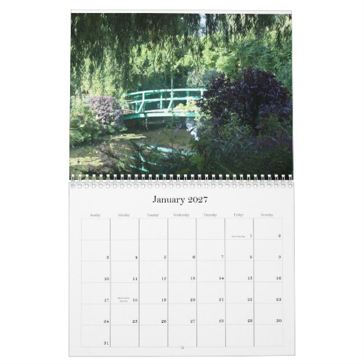 Ein Morgen in Monets Garten Kalender (Jan 2027)