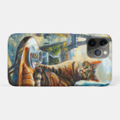 Ein Morgen in Paris | Getigelte Katze im Café Case-Mate iPhone Hülle (Rückseite (Horizontal))