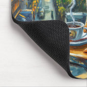 Ein Morgen in Paris | Getigelte Katze im Café Mousepad (Ecke)