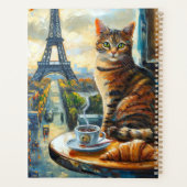Ein Morgen in Paris | Getigerte Katze im Café Planer (Rückseite)