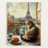 Ein Morgen in Paris | Ginger Cat im Café Planer (Vorderseite)