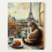 Ein Morgen in Paris | Ginger Cat im Café Planer (Rückseite)