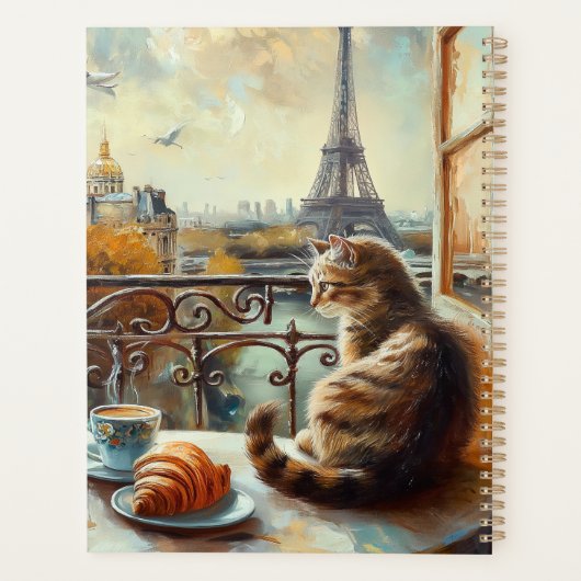 Ein Morgen in Paris | Ginger Cat im Café Planer (Rückseite)