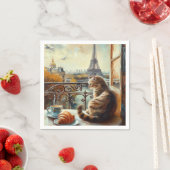 Ein Morgen in Paris | Ginger Cat im Café Serviette (Beispiel)