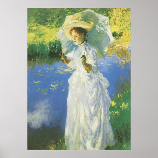 Ein Morgenspaziergang, John Singer Sargent Poster (Vorne)