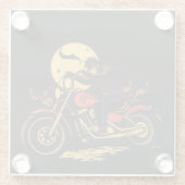 ein Motorrad-Glasuntersetzer Glasuntersetzer (Rückseite)