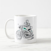 Ein Motorrad mit Retro-Look. Kaffeetasse (Links)