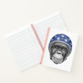 Ein Motorradfahrer mit Schimpanse Notizblock (Innenseite)