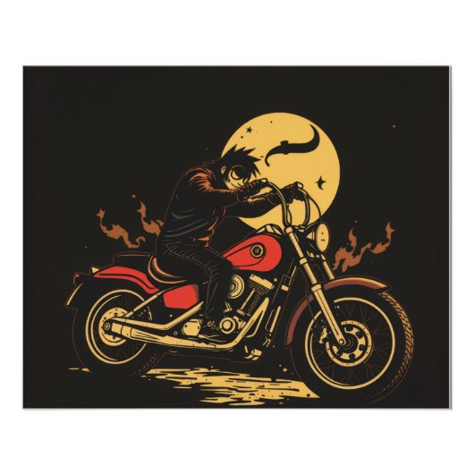 ein Motorradposter Poster (Vorderseite)