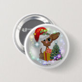 Ein Mousy Hundeweihnachten Button (Vorne & Hinten)