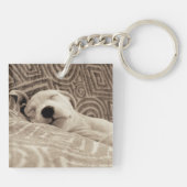 Ein müder Hund Schlüsselanhänger (Rückseite)