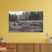 Ein Mule Team im Lager Lewis Leinwanddruck (Insitu (Wohnzimmer))