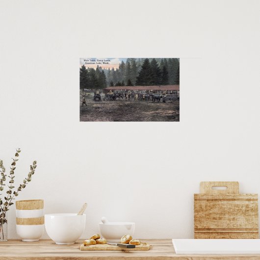 Ein Mule Team im Lager Lewis Poster (Küche)