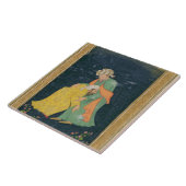 Ein Mulla, der unten zu einem Mann im iranischen Fliese (Seite)