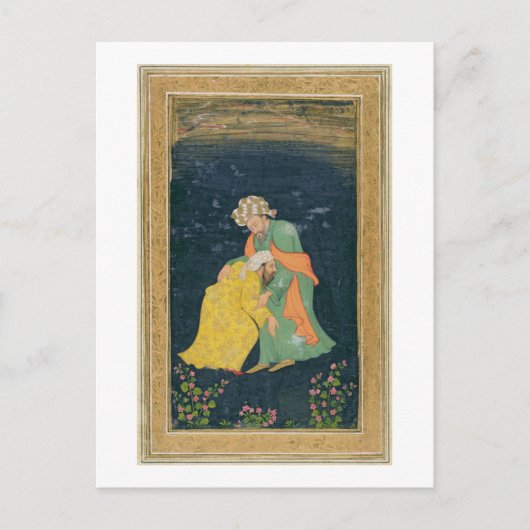 Ein Mullah beugt sich einem Mann im iranischen Kle Postkarte (Vorderseite)