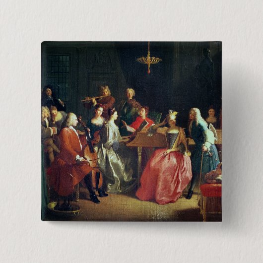 Ein musikalischer Abend (Öl auf Leinwand) Button (Vorderseite)