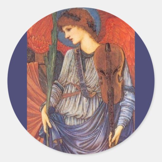 Ein musikalischer Engel Runder Aufkleber (Vorderseite)