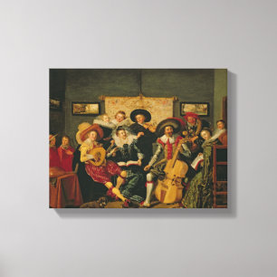 Ein musikalisches Party, c.1625 Leinwanddruck