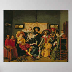 Ein musikalisches Party, c.1625 Poster