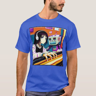 Ein Musikproduzent, der mit KI zusammenarbeitet, u T-Shirt