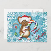 Ein muskulöser Frohe Festtage! Feiertagspostkarte (Vorne/Hinten)