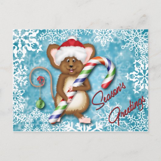 Ein muskulöser Frohe Festtage! Feiertagspostkarte (Vorderseite)