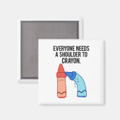 Ein Muss für Crayon Art Pun Magnet (Vorderseite/Rückseite)