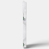 Ein Muster aus weißem Schnee und weihnachtlichem B Case-Mate iPhone Hülle (Rückseite / Links)