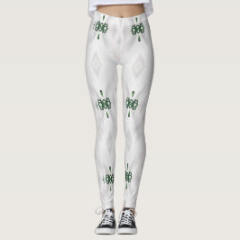Ein Muster aus weißem Schnee und weihnachtlichem B Leggings