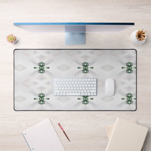 Ein Muster aus weißem Schnee und weihnachtlichem B Schreibtischunterlage