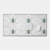 Ein Muster aus weißem Schnee und weihnachtlichem B Schreibtischunterlage (Tastatur & Maus)