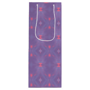 Ein Muster des Lila und rosa Frühlings Geschenktüte Für Weinflaschen
